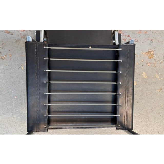 Vintage Le Corbusier Leather "Lc1 Basculant" Sling Chairs for Cassina For Sale - Image 13 of 17