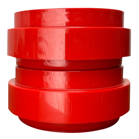 Mid-Century Danish Space Age Red Stacking Bowls from Nordsted Design, 1960s, Set of 2 For Sale