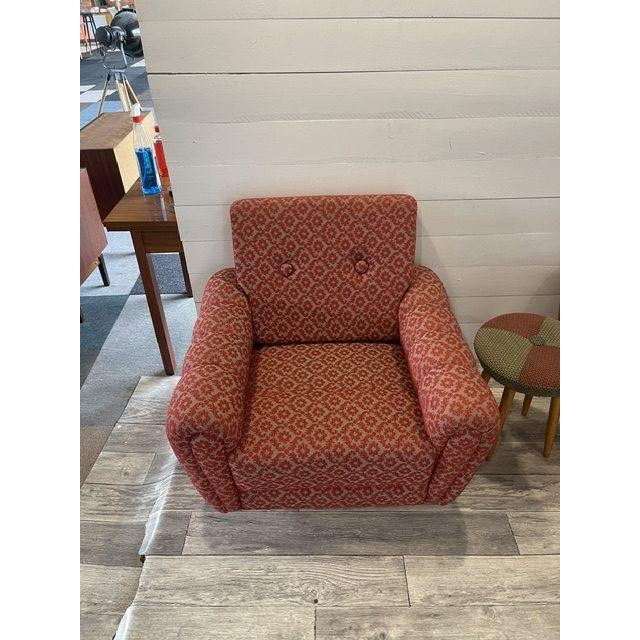 Vintage retro ‘mad man’ armchairs and hocker by tatra nabytok, 1965 in superb original condition no damage or stains !!...