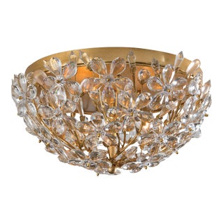 Regina Andrew Cheshire Flush Mount in Gold Leaf For Sale