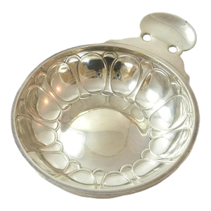 Mid 20th Century French Sterling Silver Tastevin by Puiforcat, Tasting Cup for Wine, French Wine Tasting Silverware