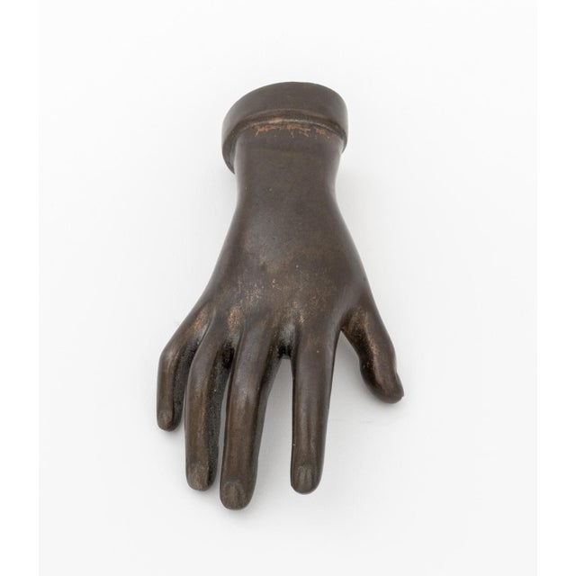 Early 20th Century Victorian Patinated Bronze Hand Model For Sale - Image 5 of 7