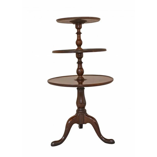 Wood Mahogany Wine Table Tiered Chippendale Stand For Sale - Image 7 of 9