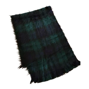Kemp Blair Scottish Mohair Blackwatch Plaid Throw