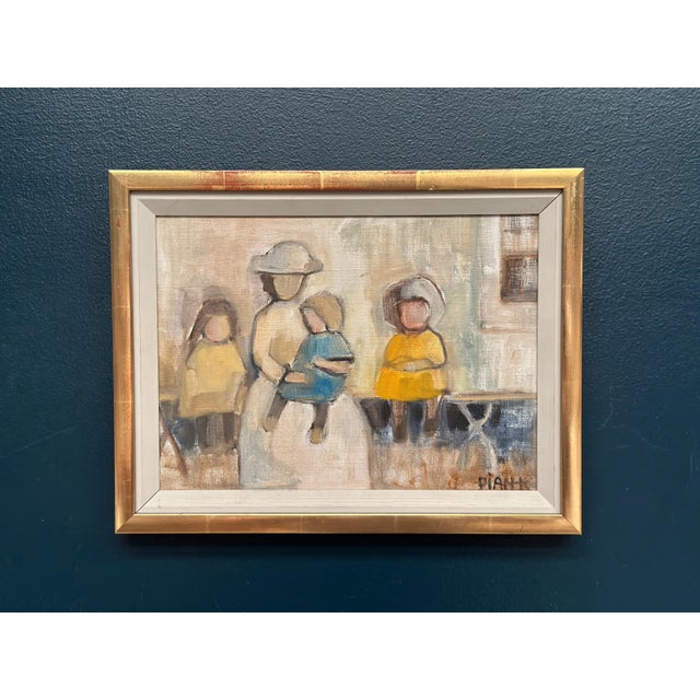 Pia Hesselmark‑Campbell, Familj, 1950s, Oil on Canvas, Framed For Sale - Image 13 of 16