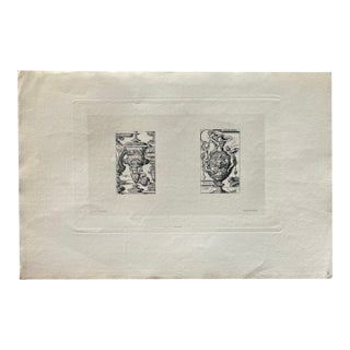 19th Century French Heliogravure Print of Two Vases by Edouard Baldus For Sale