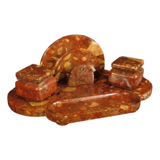 Art Deco Marble Inkwell, 1930s For Sale