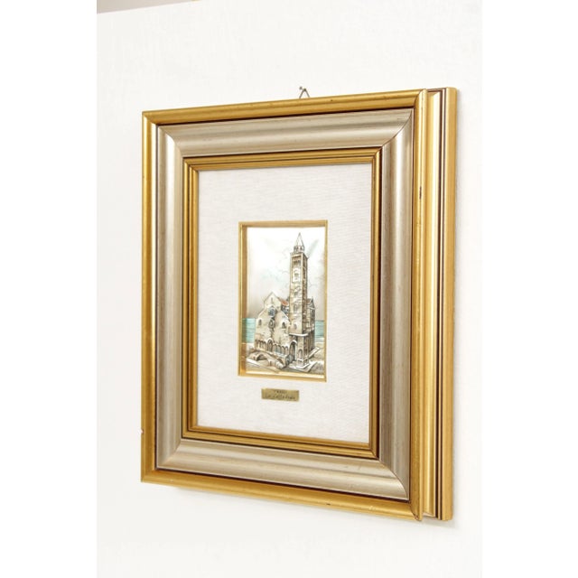 Traditional Late 20th Century Italian 'La Cattedrale, Trani' Sterling Silver Relief Wall Art For Sale - Image 3 of 12