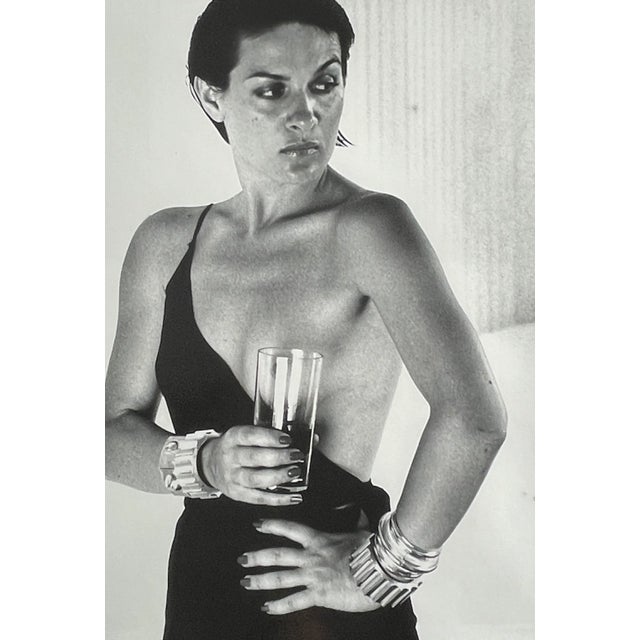 "Paloma Picasso, Saint Tropez 1973" 20x24 Vintage Silver Gelatin Print by Helmut Newton For Sale