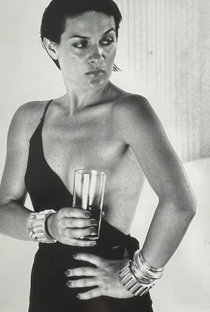 "Paloma Picasso, Saint Tropez 1973" 20x24 Vintage Silver Gelatin Print by Helmut Newton
