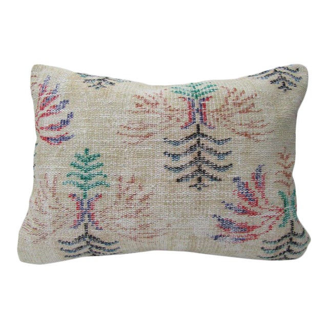 Turkish Floral Decorative Large Pillow - 28ʺW × 20ʺH For Sale