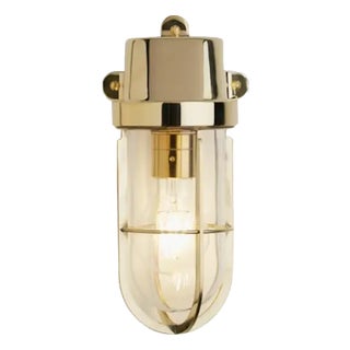 Tekna Admiral Wall Light in Polished Brass Finish With Clear Glass For Sale