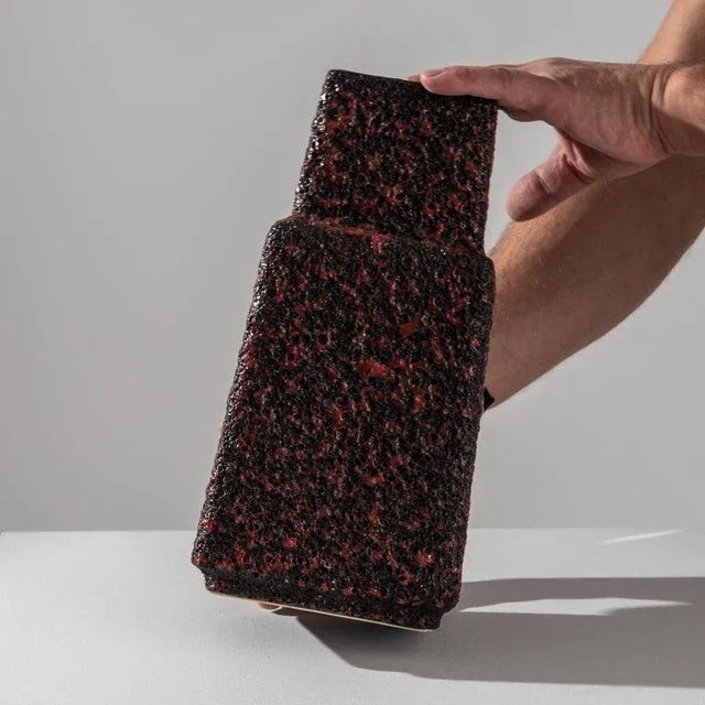 1960s Mid-Century Modern German Lava Glaze Vase For Sale - Image 11 of 13