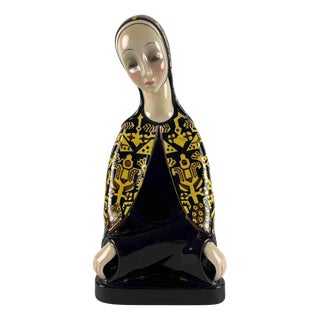 Art Deco Female Bust by Elena Scavini for Lenci, 1933 For Sale