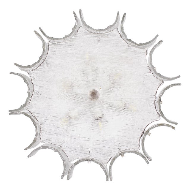 Large Dodecagon Star Ice Ceiling Light from Kaiser, 1970s For Sale