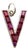 1940s Retro Platinum World War II v for Victory Ruby Pendant Charm For Sale