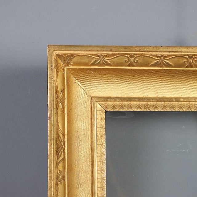 19th Century Empire Frame in Carved and Gilded Wood For Sale - Image 4 of 10