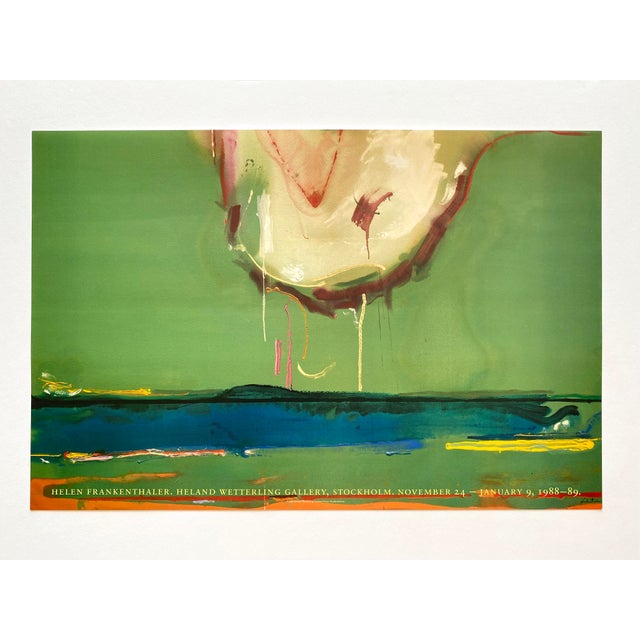 This Helen Frankenthaler rare vintage 1988 Abstract Expressionist offset lithograph print " High Spirits " Sweden...