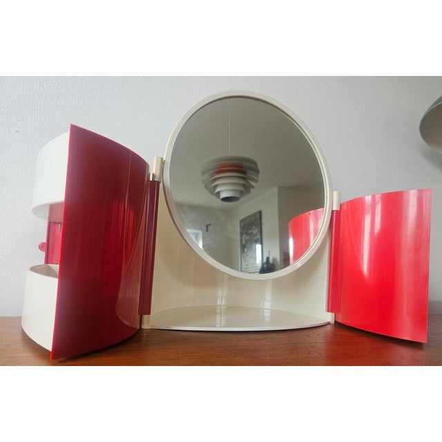 Mid-Century Space Age Table Toiletries Box with Mirror by Plastimat, Italy, 1970s For Sale - Image 14 of 18