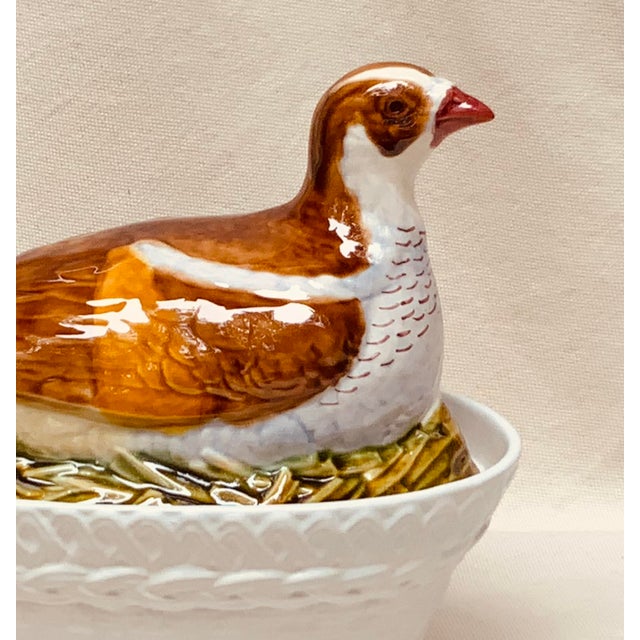 Brown Magnificent Portuguese Game Bird Tureen -C. 1950 For Sale - Image 8 of 12