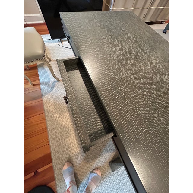 Arteriors Cerused Wood Campaign Style Writing Desk For Sale In Philadelphia - Image 6 of 13