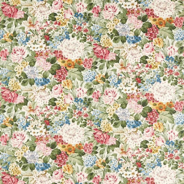 Sanderson Hydrangea & Rose Fabric in Chintz - a sample For Sale