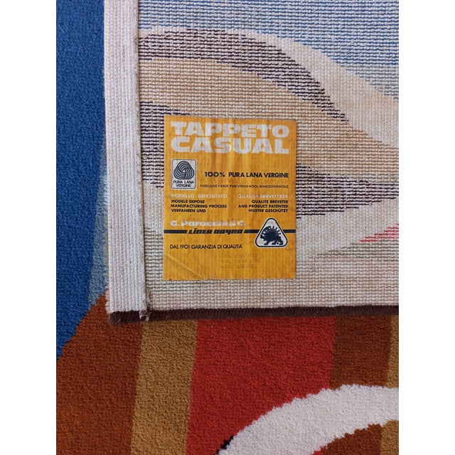 Wool Sun Rug, Italy, 1970s For Sale - Image 9 of 14