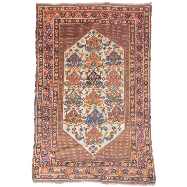 Antique Persian Afshar Rug 4' X 5'10'' For Sale - Image 4 of 4