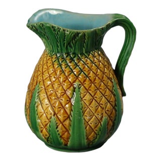 George Jones Majolica Pineapple Form Milk Jug For Sale