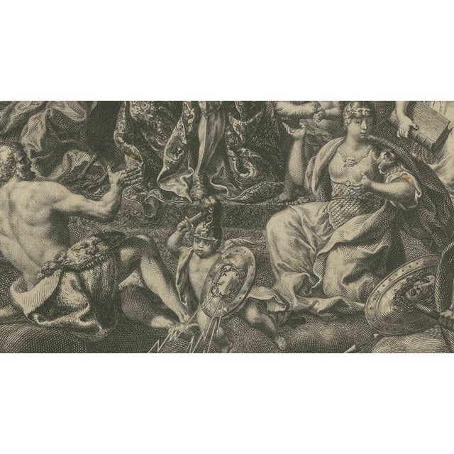 Allegory of Emperor Charles VI and the Habsburg Monarchy, 1720, Engraving For Sale - Image 4 of 13