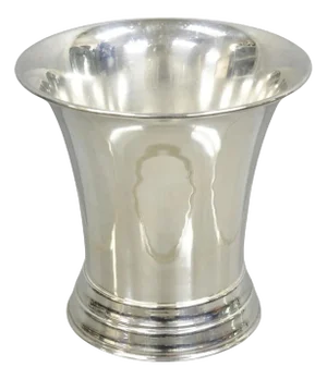Vintage English Modernist Fluted Trumpet Champagne Wine Chiller Ice Bucket