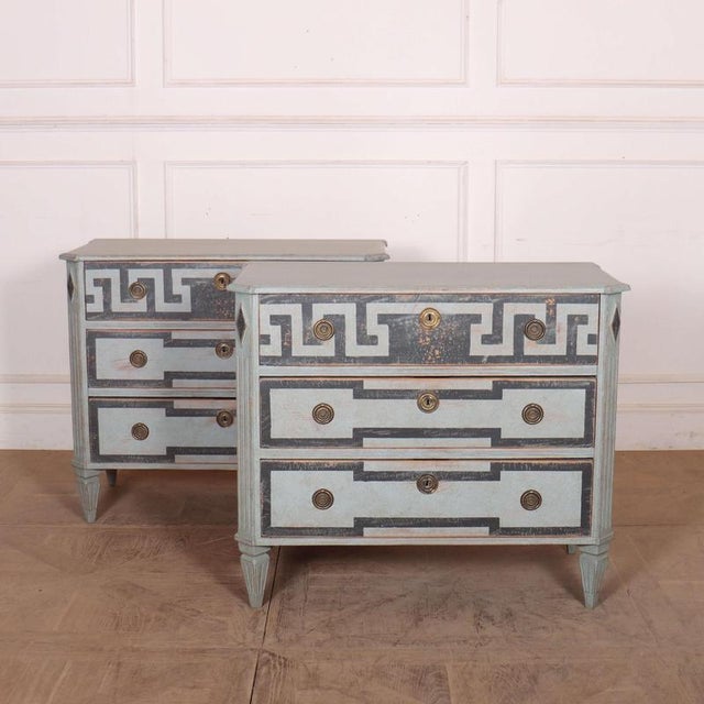 Swedish Painted Commodes, Set of 2 For Sale - Image 13 of 13