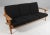 Hans J. Wegner three-seat sofa made of solid soap treated oak. New upholstered with Hallingdal 180 from Kvadrat Model 290,...