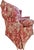 Custom Wingback Chair in Red Raspberry and Cream in Heritage Toile by Brunschwig & Fils For Sale - Image 11 of 17