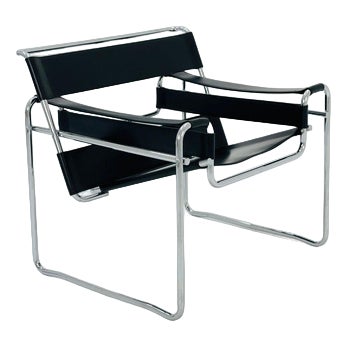 Mid-Century Black B3 Armchair in the style of Marcel Breuer, Germany, 1990s For Sale