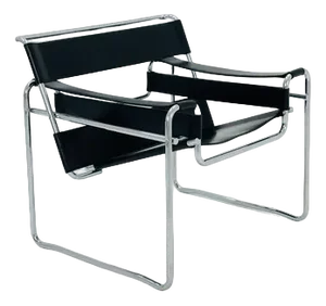 Mid-Century Black B3 Armchair in the style of Marcel Breuer, Germany, 1990s