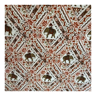 1 3/4 Yard Piece of Fabric by Brunschwig & Fils “Elephant Walk” For Sale