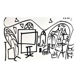 1960s Picasso Sketchbook Carnet De La Californie Lithograph 1 Dated 3-11-55