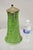 Antique Gothic Renaissance Green Ceramic Pitcher With Brass Soldier Armor Lid For Sale - Image 10 of 11