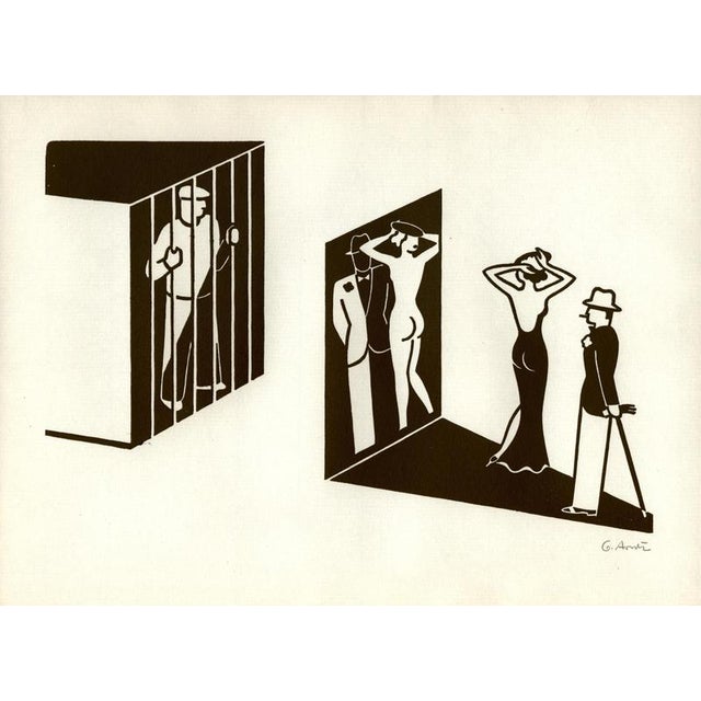 Contemporary Gerd Arntz, Bespiegelung I, 1966, Paper For Sale - Image 3 of 4
