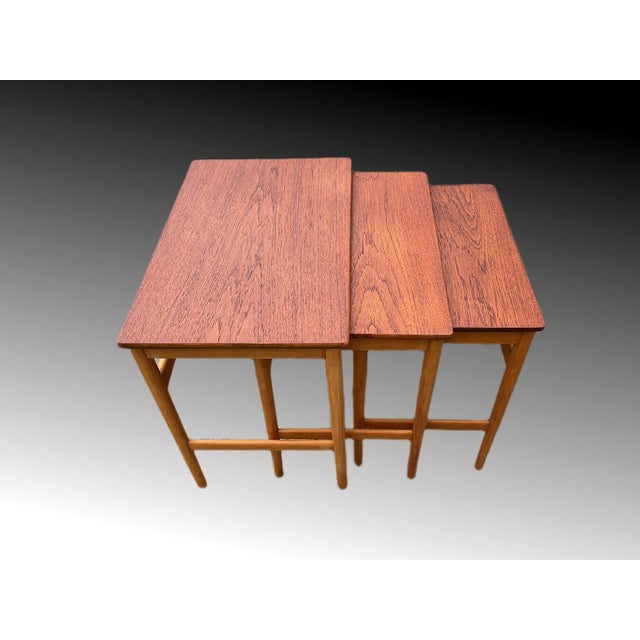 Nesting Tables by Hans J. Wegner for Andreas Tuck, Denmark, 1950s, Set of 3 For Sale - Image 5 of 18