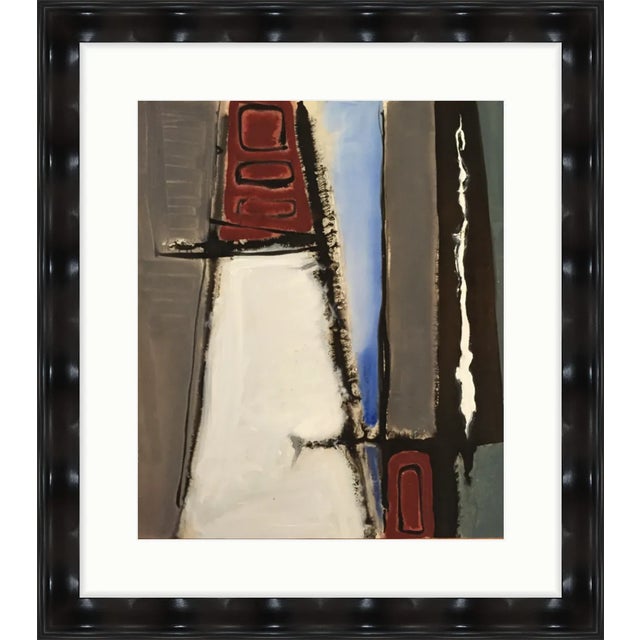 "Rectangle" 1950s Abstract Gouache Painting San Francisco Artist For Sale In Dallas - Image 6 of 8