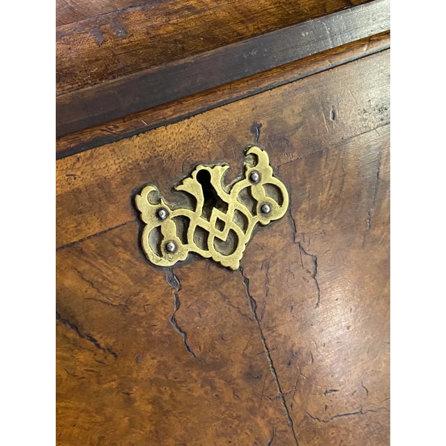 Wood 19th Century Antique English Bureau Desk on Stand in Walnut For Sale - Image 7 of 12