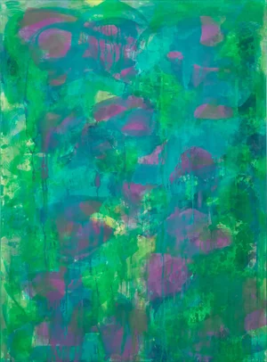 "Mountain Flowers" Large Floral Acrylic Painting by Simon Findlay