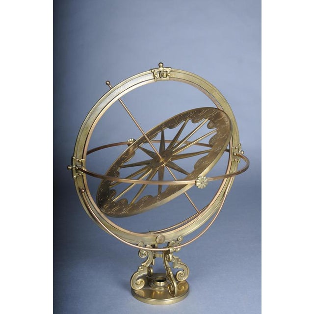 20th Century Stylized Brass Armillary Sphere For Sale - Image 17 of 18