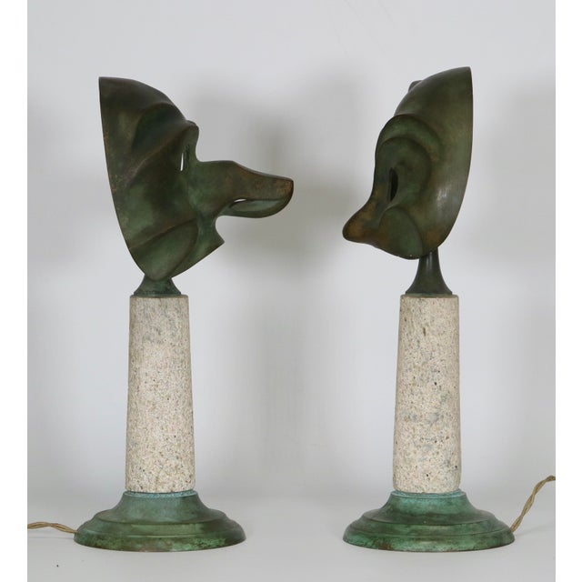 1970s 1970s Set of 2 Seguso Table Lamps by Elin Raaberg Nielsen For Sale - Image 5 of 10
