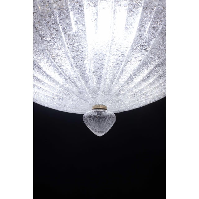 Catania Large Size Murano Clear Transparent Glass Ceiling Light, 1970s For Sale - Image 6 of 12