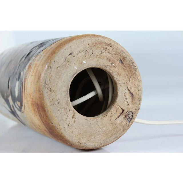 Mid-Century Danish Ceramicist Table Lamp with New Shade by Conny Walther, 1960s For Sale - Image 9 of 10