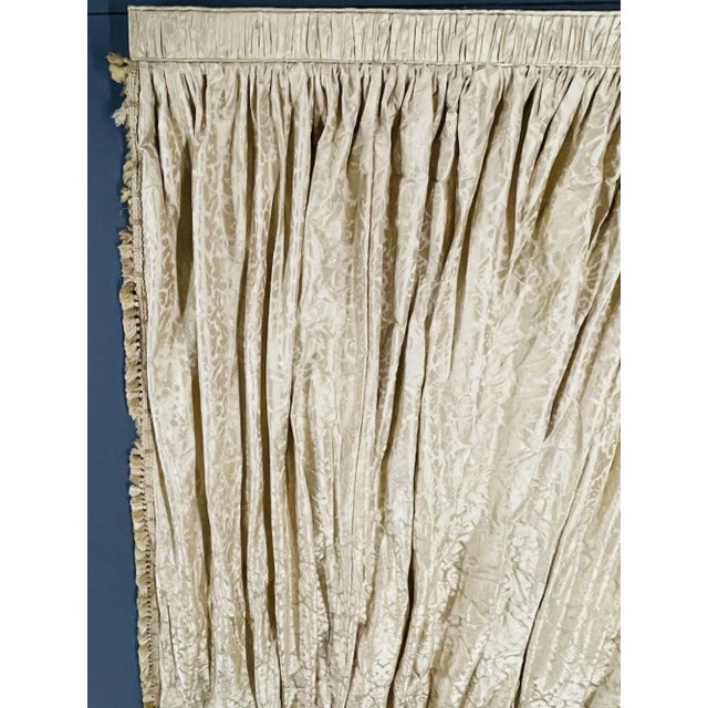 2000 - 2009 Single Cream Curtain on Valance, Window Treatment, Drapery For Sale - Image 5 of 11
