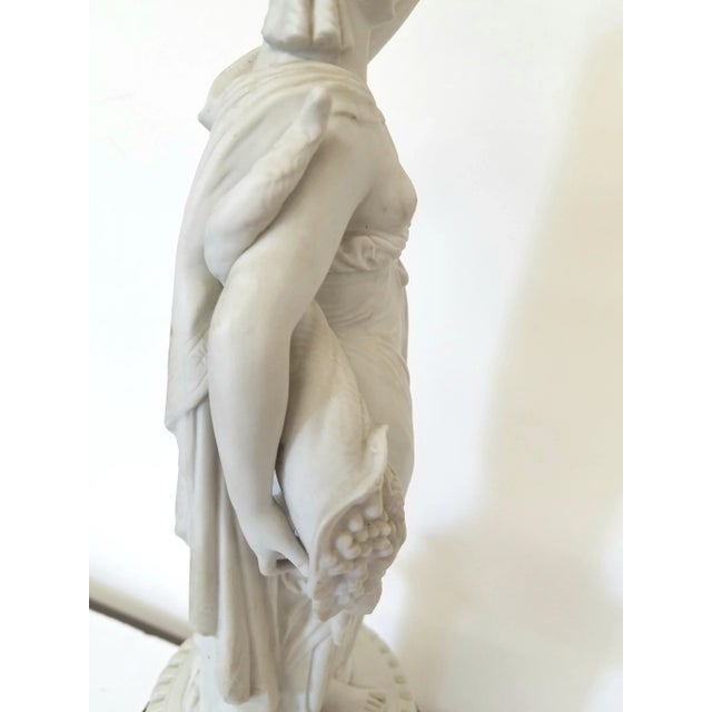 Mid 20th Century 1950s Classical Parian Figure Table Lamp For Sale - Image 5 of 9
